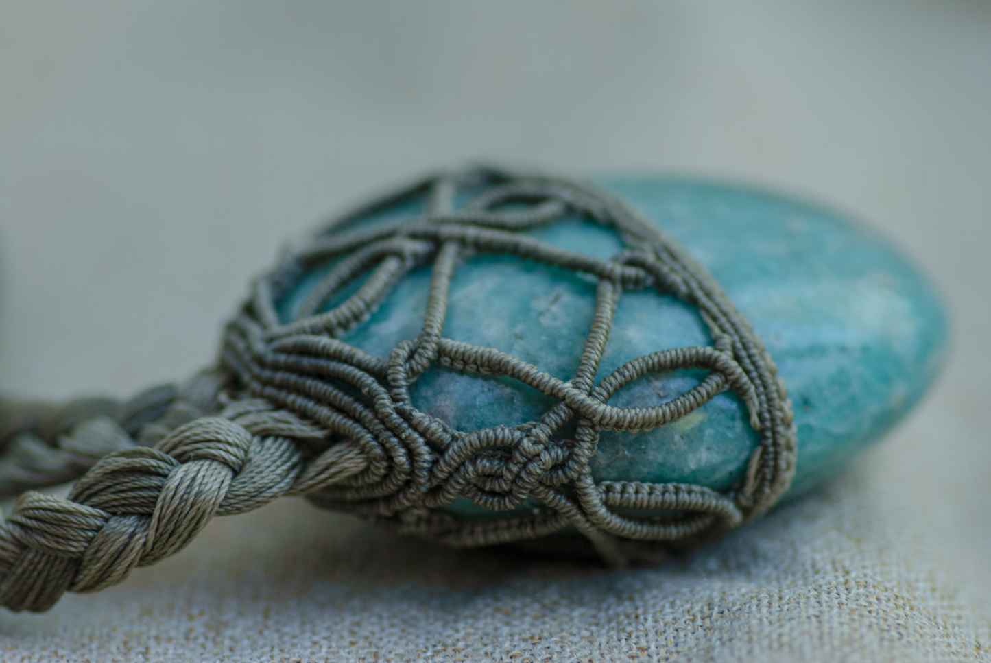 Soul Expression Amazonite Necklace – Handmade Heart and Throat Chakra Pendant