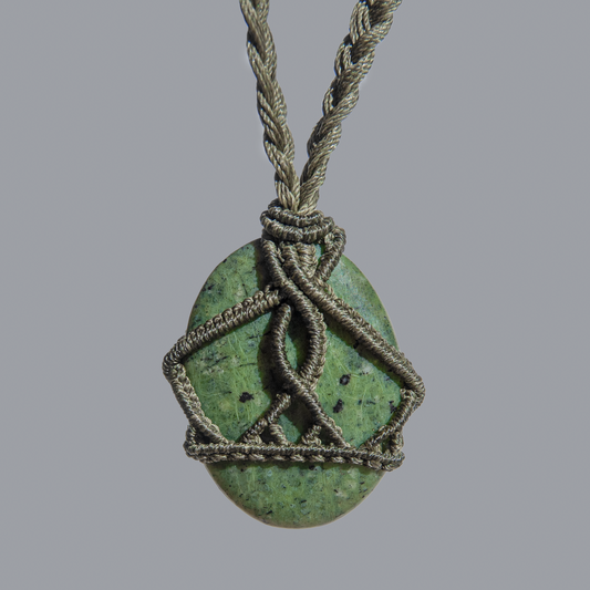 Gentle Ground Jade Pendant – Handmade Necklace