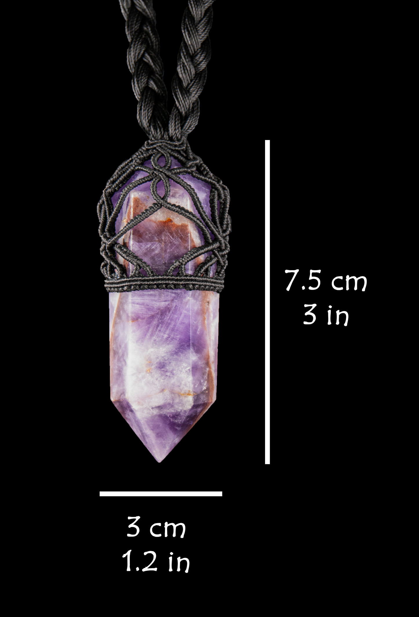 Soul Wisdom Amethyst Necklace – Handmade Crown Chakra Talisman