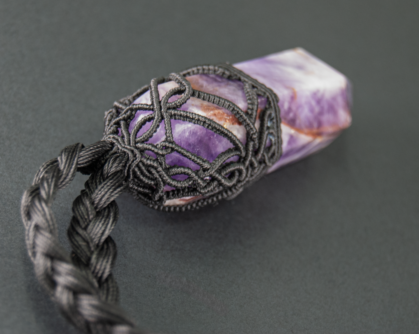 Soul Wisdom Amethyst Necklace – Handmade Crown Chakra Talisman