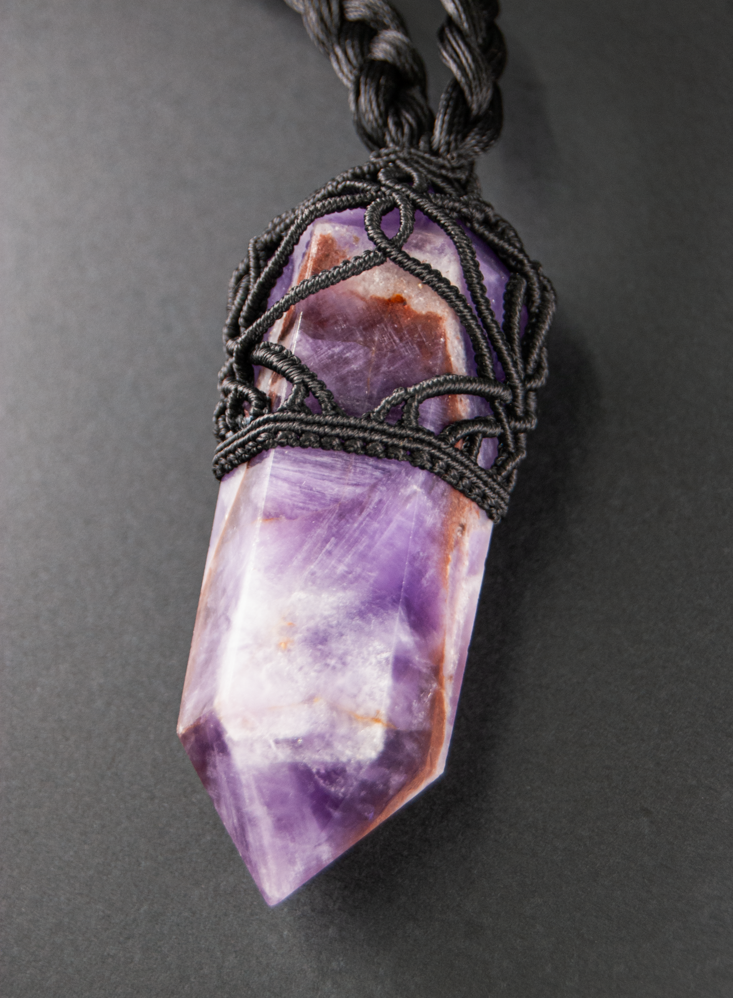 Soul Wisdom Amethyst Necklace – Handmade Crown Chakra Talisman
