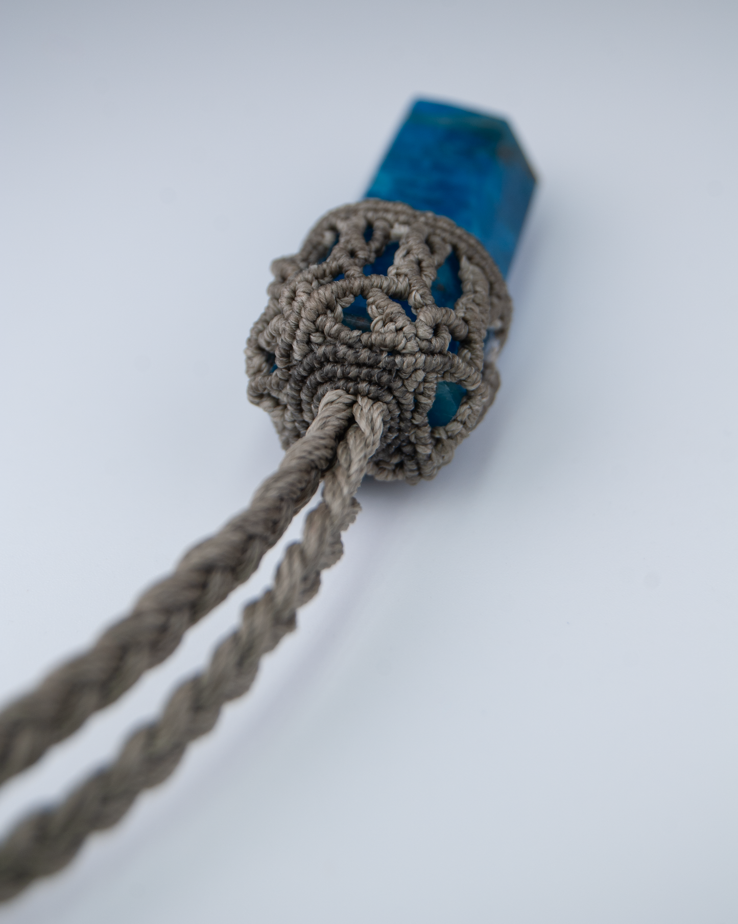 Mini Apatite Point Necklace – Handmade Energy Pendant