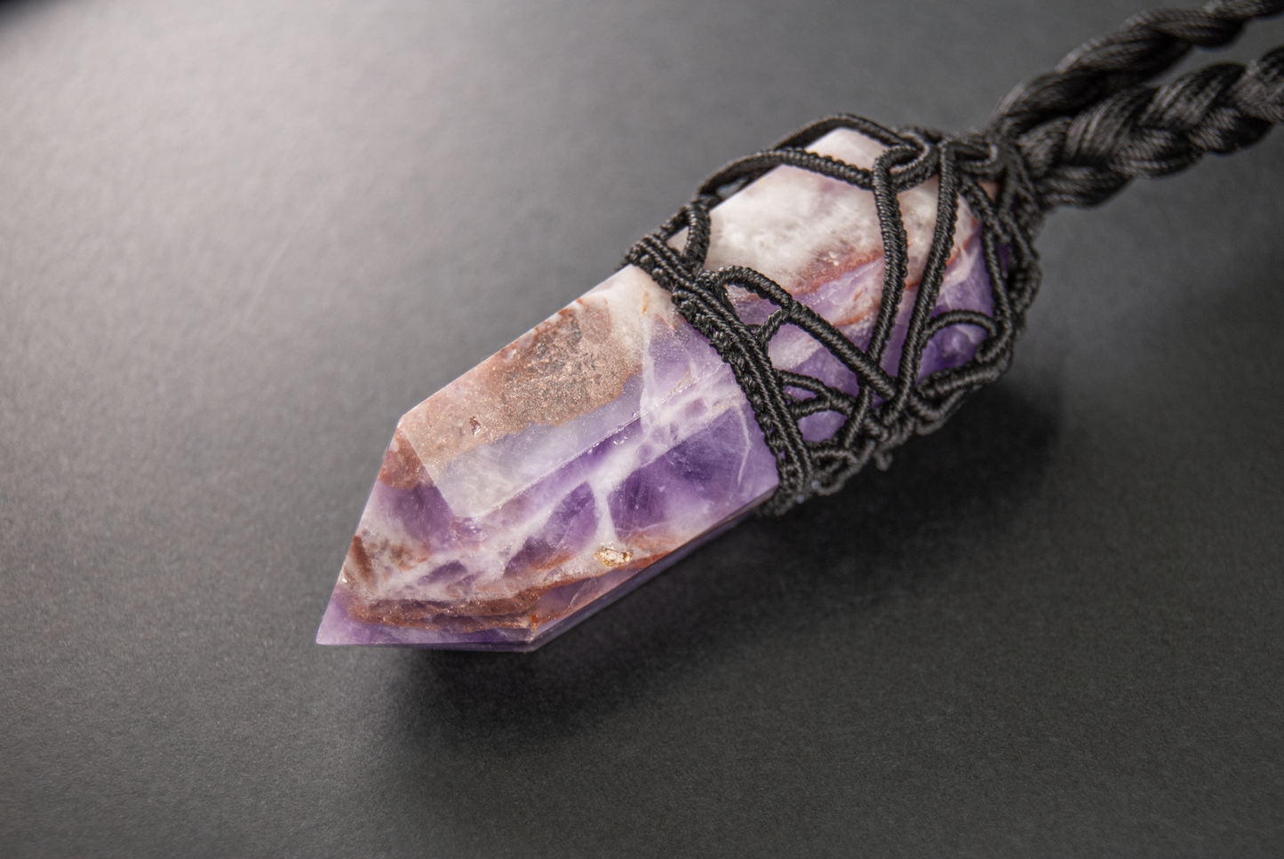 Soul Wisdom Amethyst Necklace – Handmade Crown Chakra Talisman