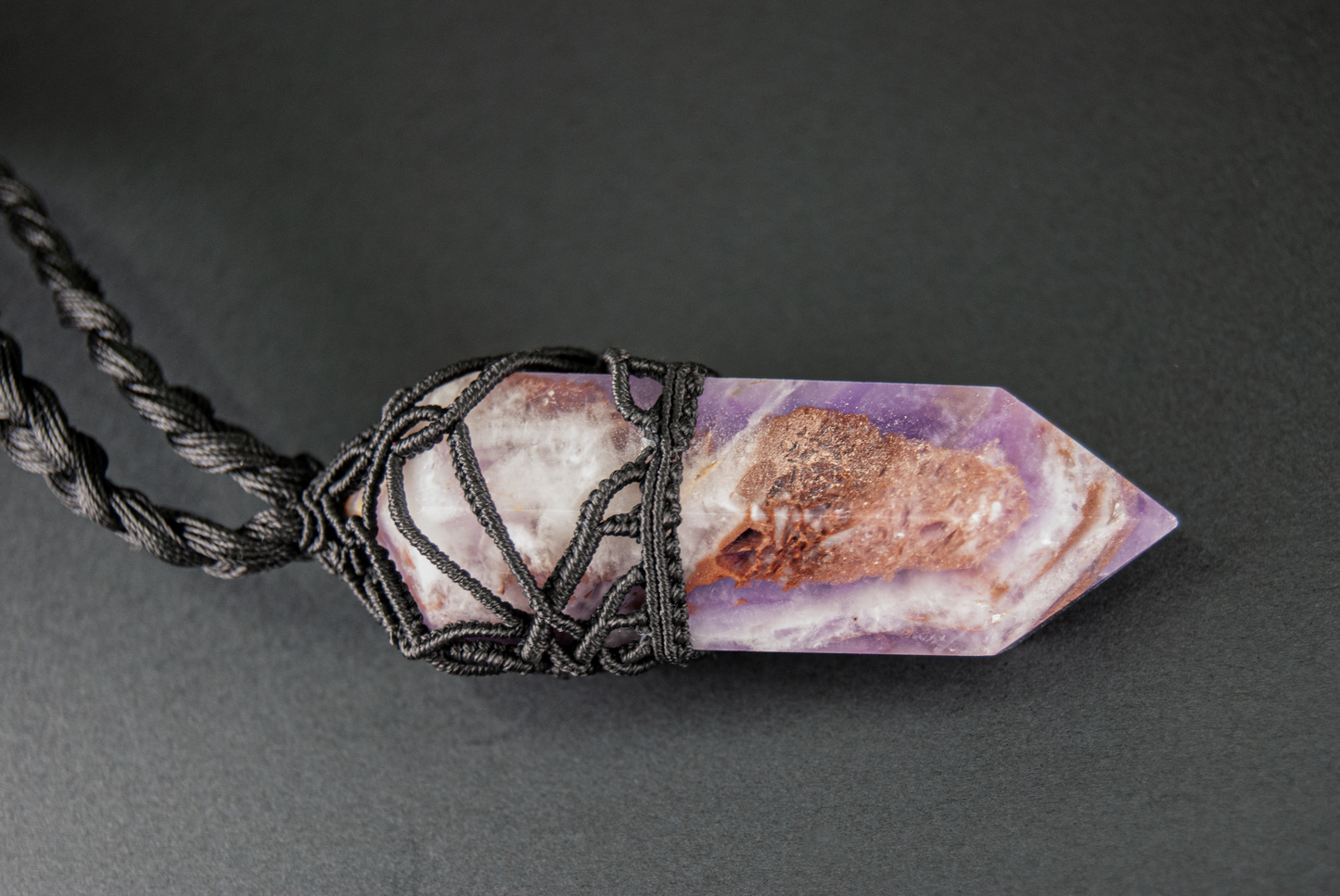 Soul Wisdom Amethyst Necklace – Handmade Crown Chakra Talisman