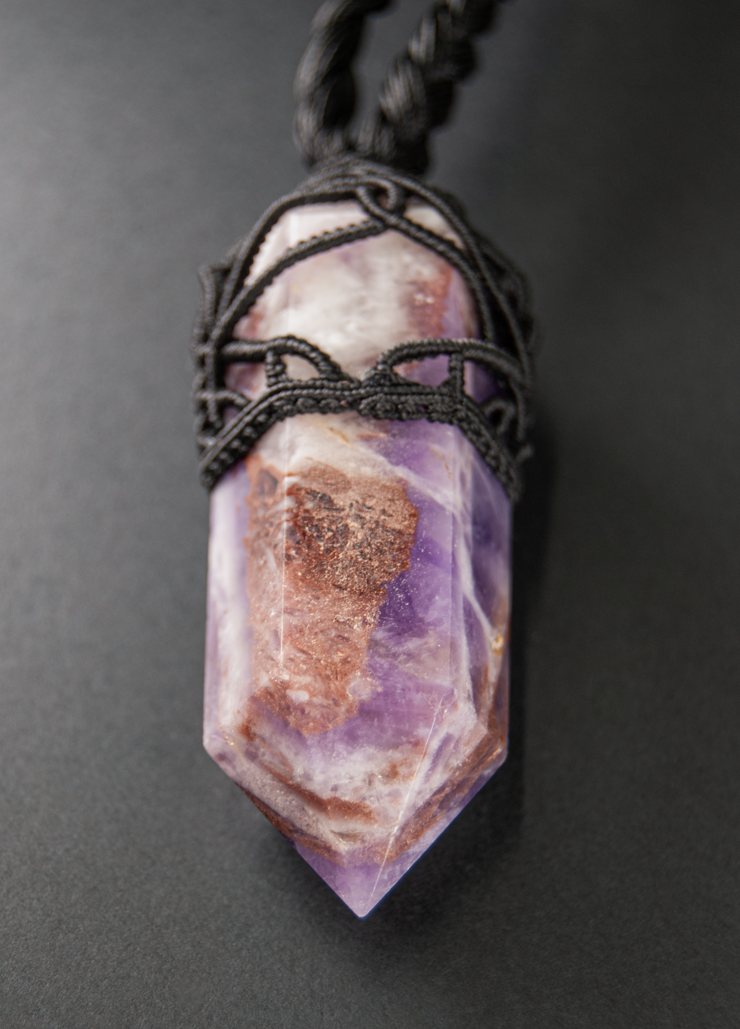 Soul Wisdom Amethyst Necklace – Handmade Crown Chakra Talisman