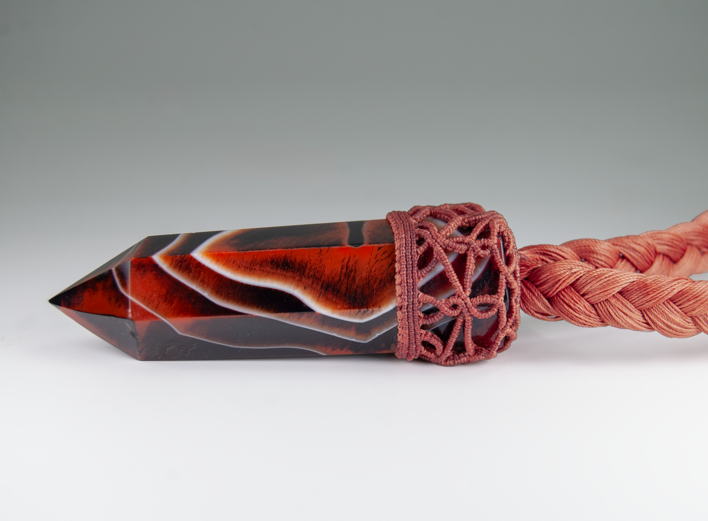 Warrior’s Heart Sardonyx Necklace – Handmade Grounding Power Pendant