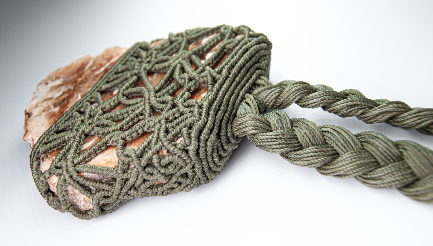 Abnormally Large Petrified Wood Pendant – Handmade Earth Energy Necklace