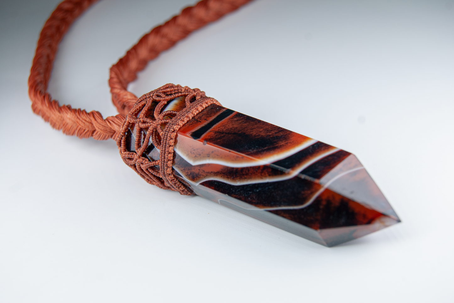 Warrior’s Heart Sardonyx Necklace – Handmade Grounding Power Pendant