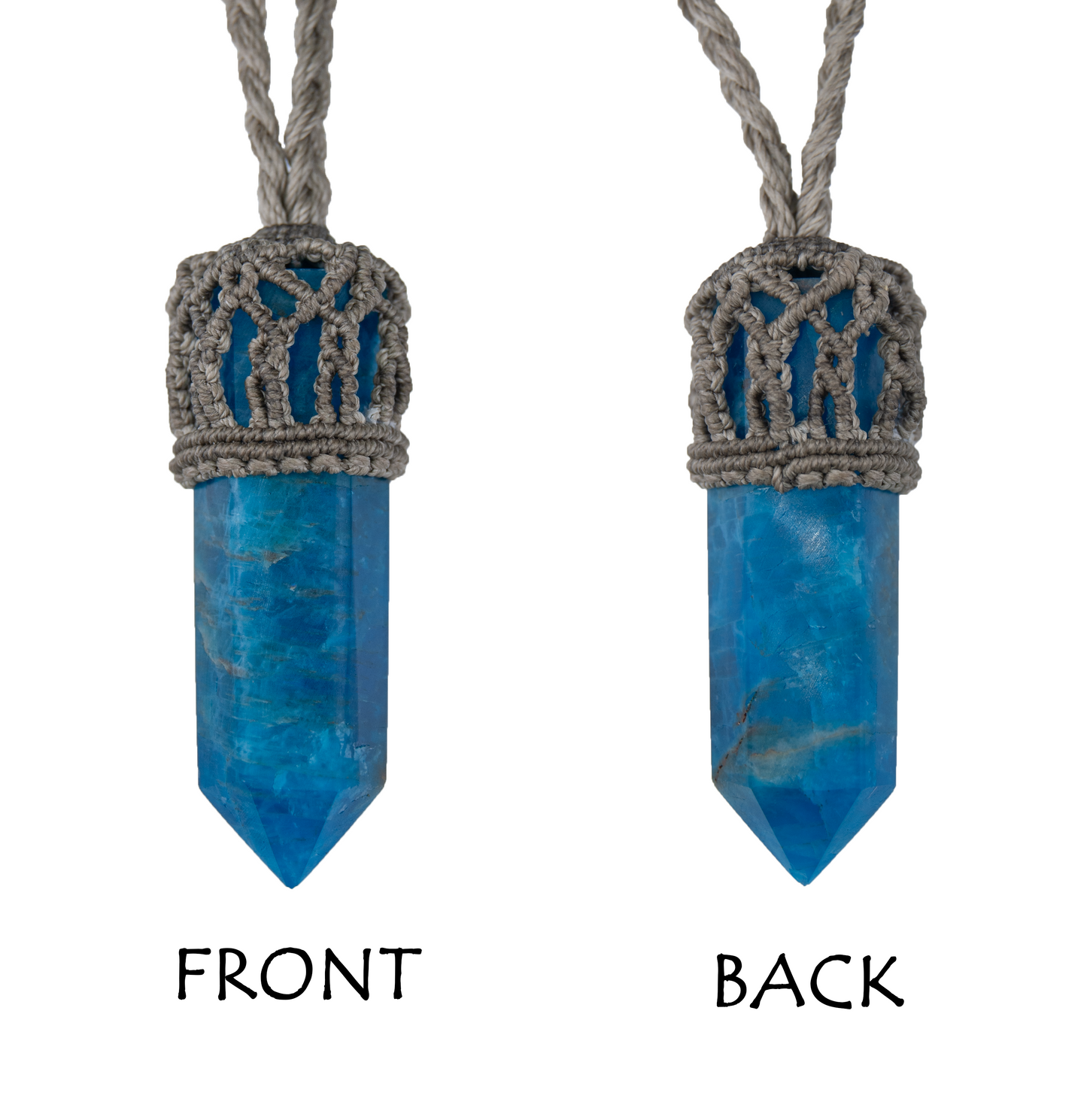 Mini Apatite Point Necklace – Handmade Energy Pendant