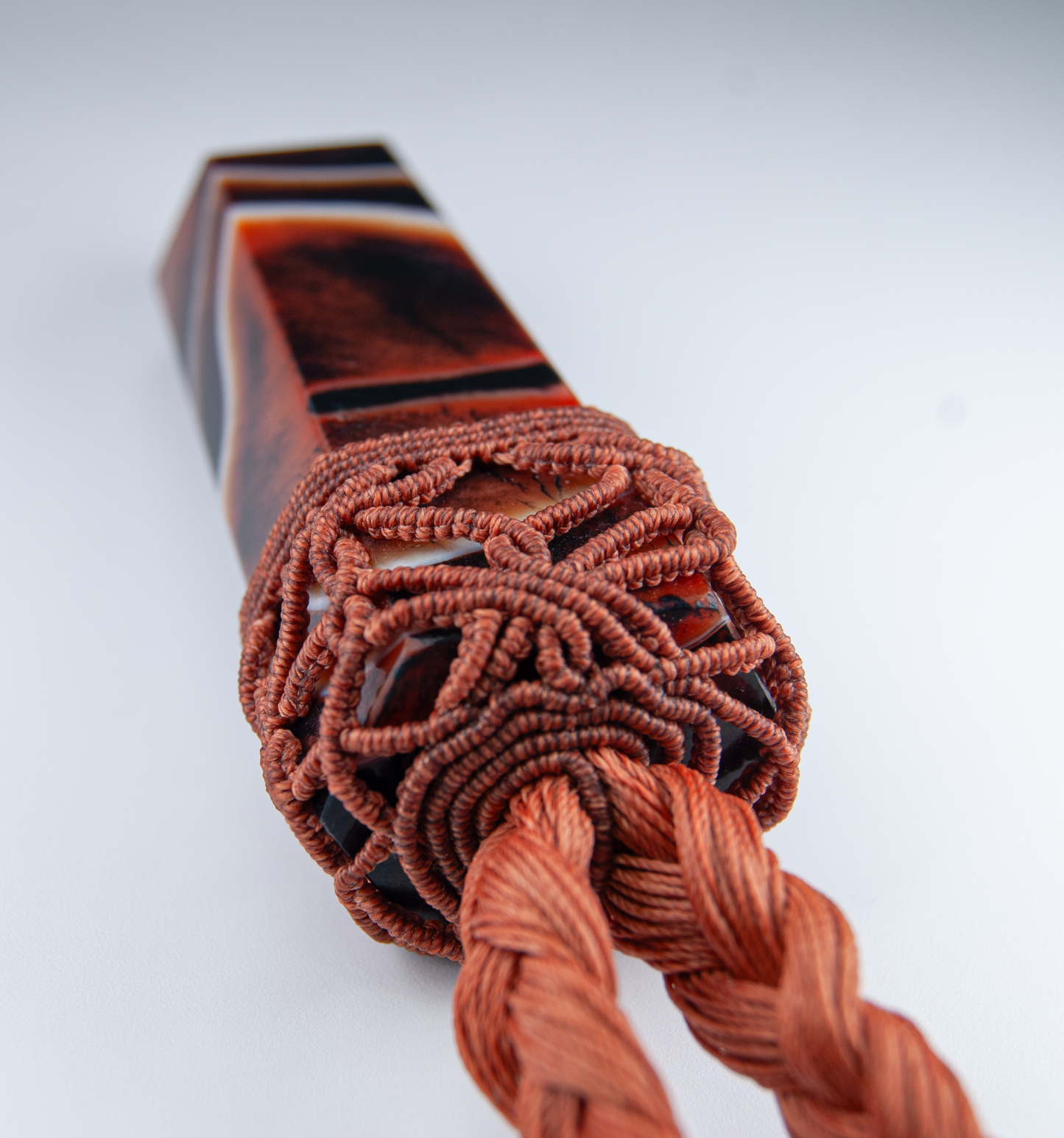 Warrior’s Heart Sardonyx Necklace – Handmade Grounding Power Pendant