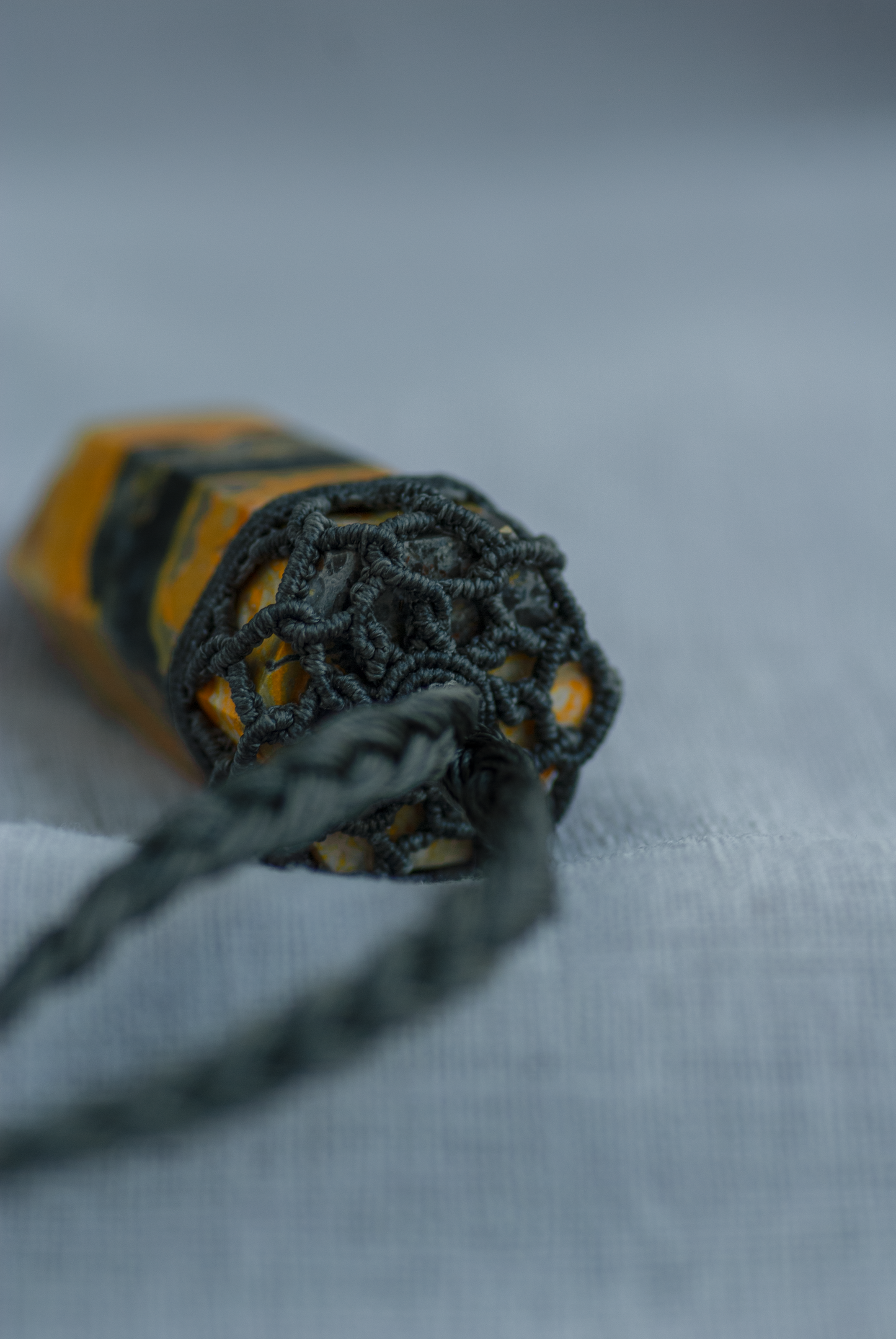 Bumblebee Jasper Grounding Pendant – Handmade Statement Necklace
