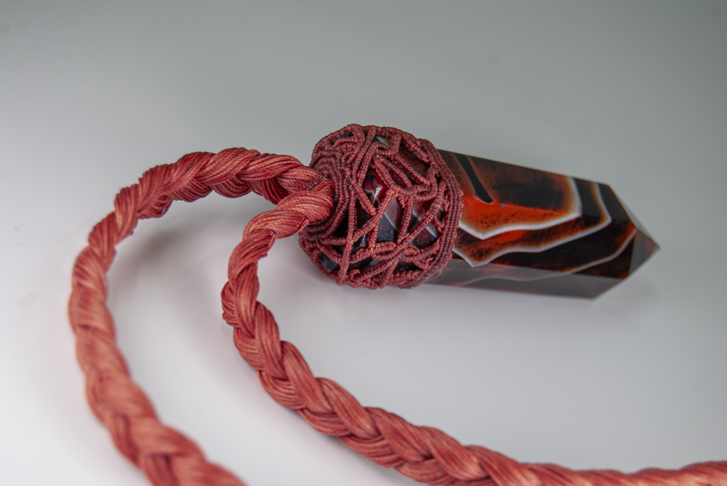 Warrior’s Heart Sardonyx Necklace – Handmade Grounding Power Pendant