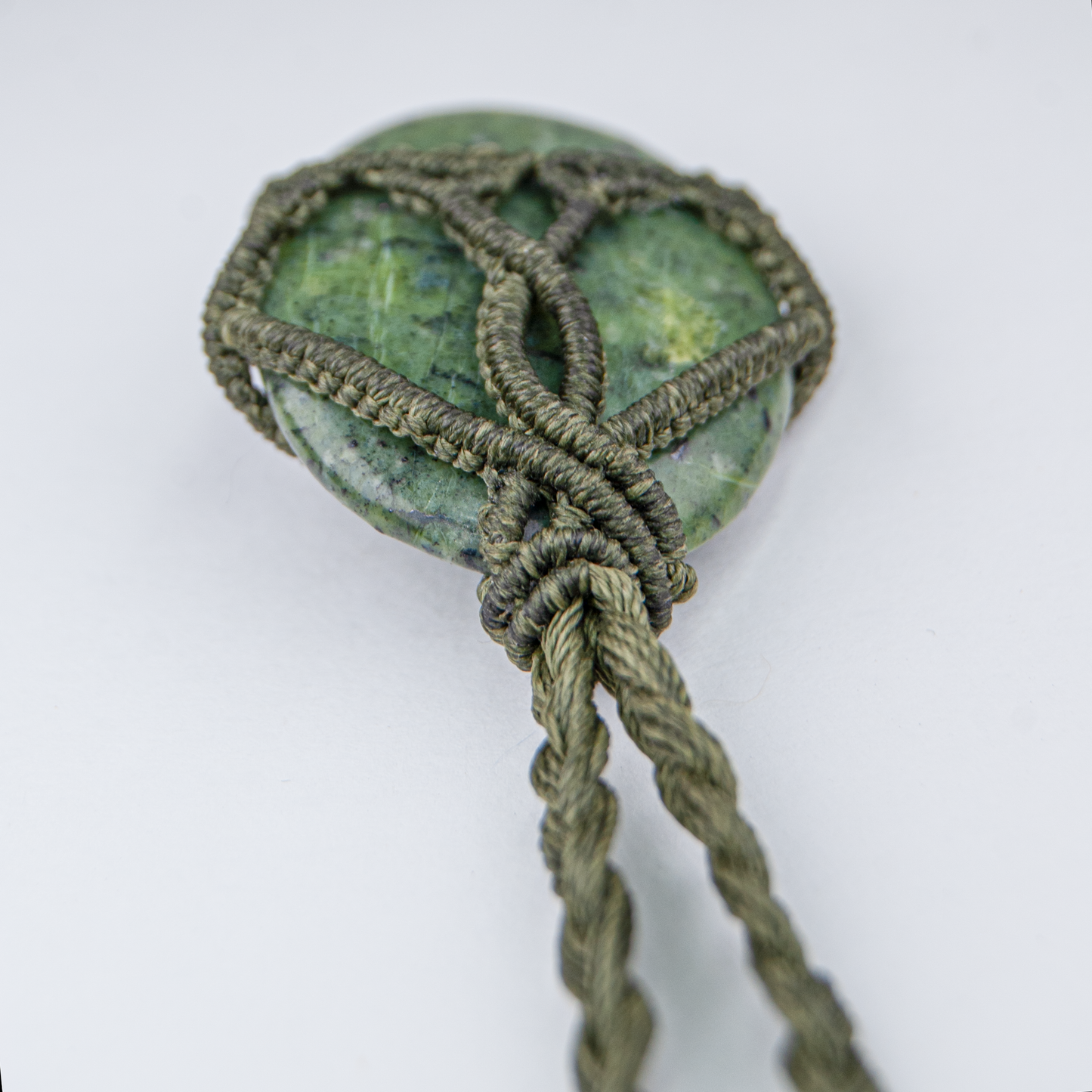 Gentle Ground Jade Pendant – Handmade Necklace