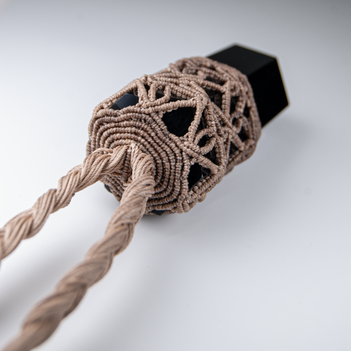 Dark Mirror Obsidian Necklace – Handmade Grounding Power Pendant