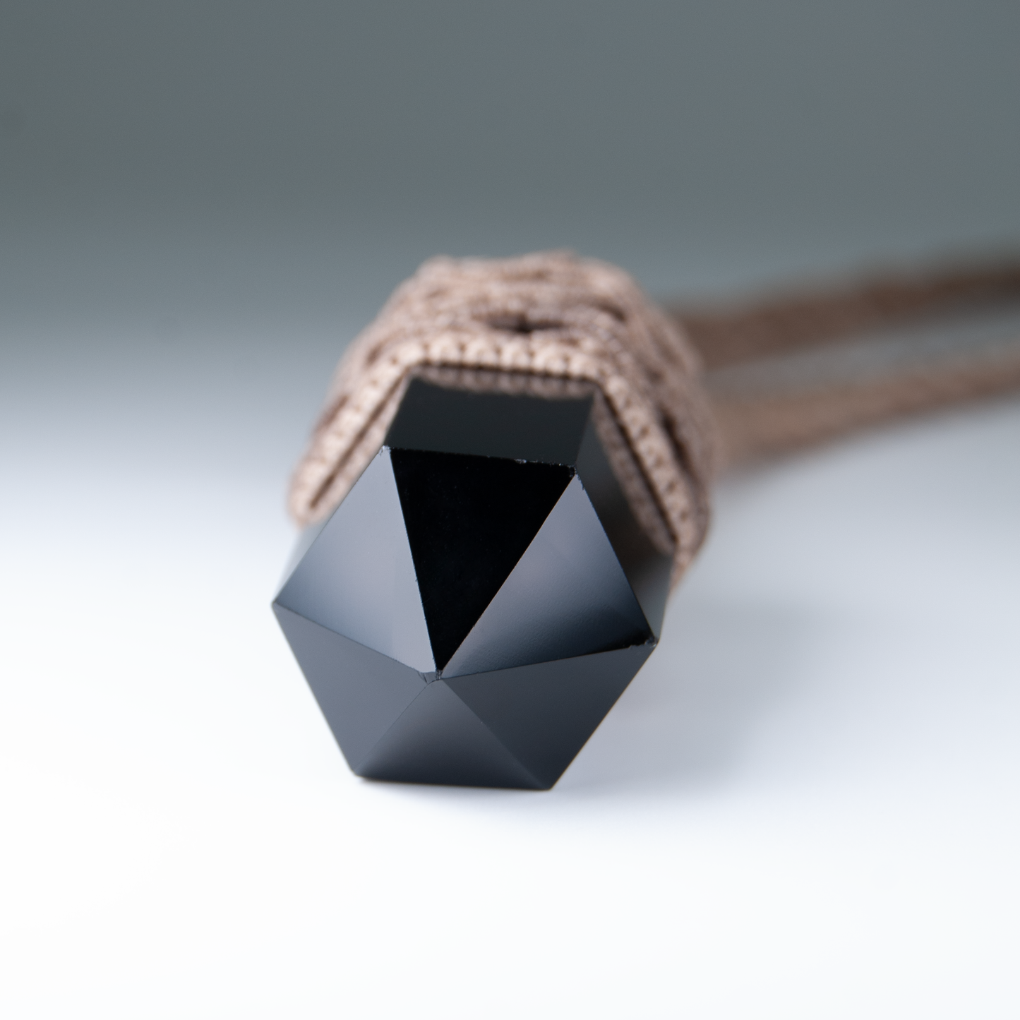 Dark Mirror Obsidian Necklace – Handmade Grounding Power Pendant