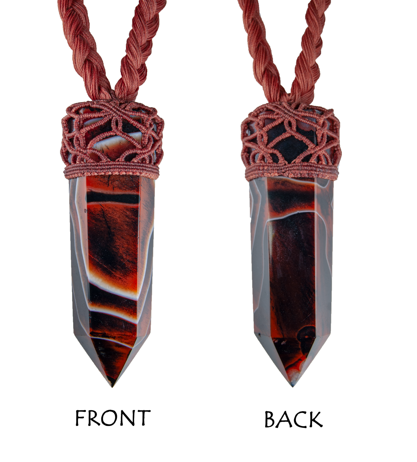 Warrior’s Heart Sardonyx Necklace – Handmade Grounding Power Pendant