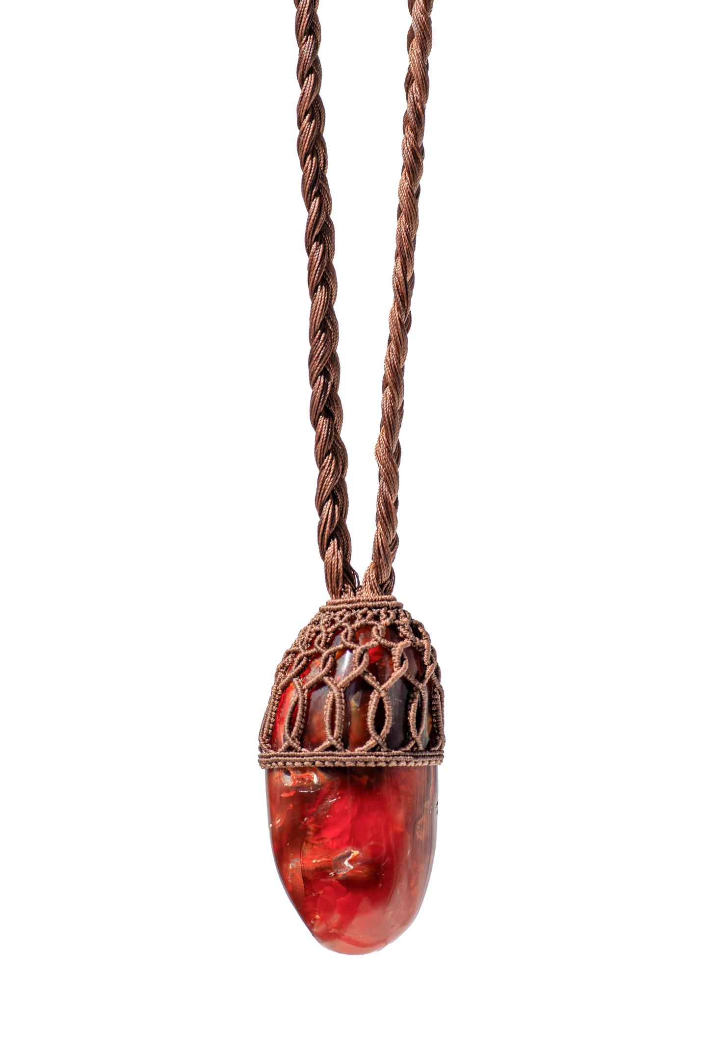 Sacral Fire Red Carnelian Necklace – Handmade Root and Sacral Chakra Power Pendant