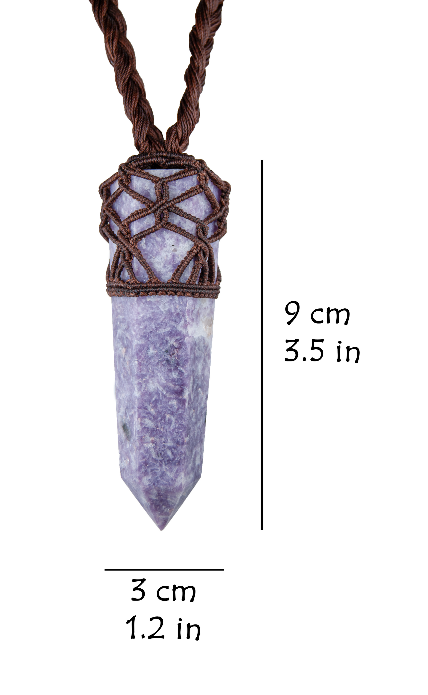 Lepidolite Point Necklace – Handmade Emotional Healing and Spiritual Growth Pendant