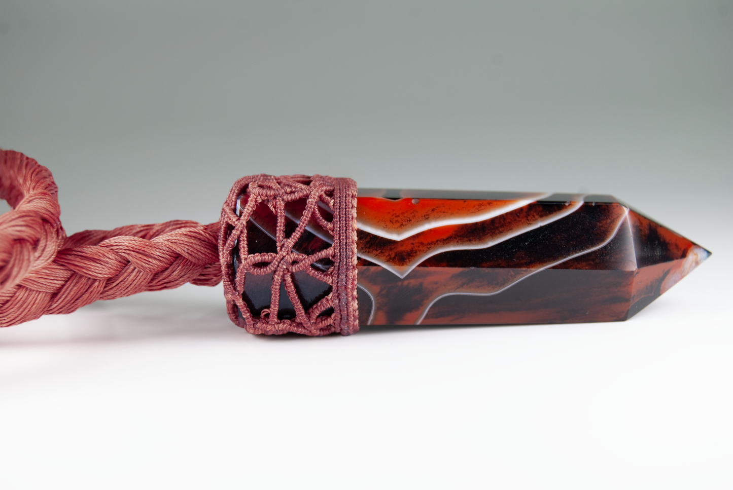 Warrior’s Heart Sardonyx Necklace – Handmade Grounding Power Pendant