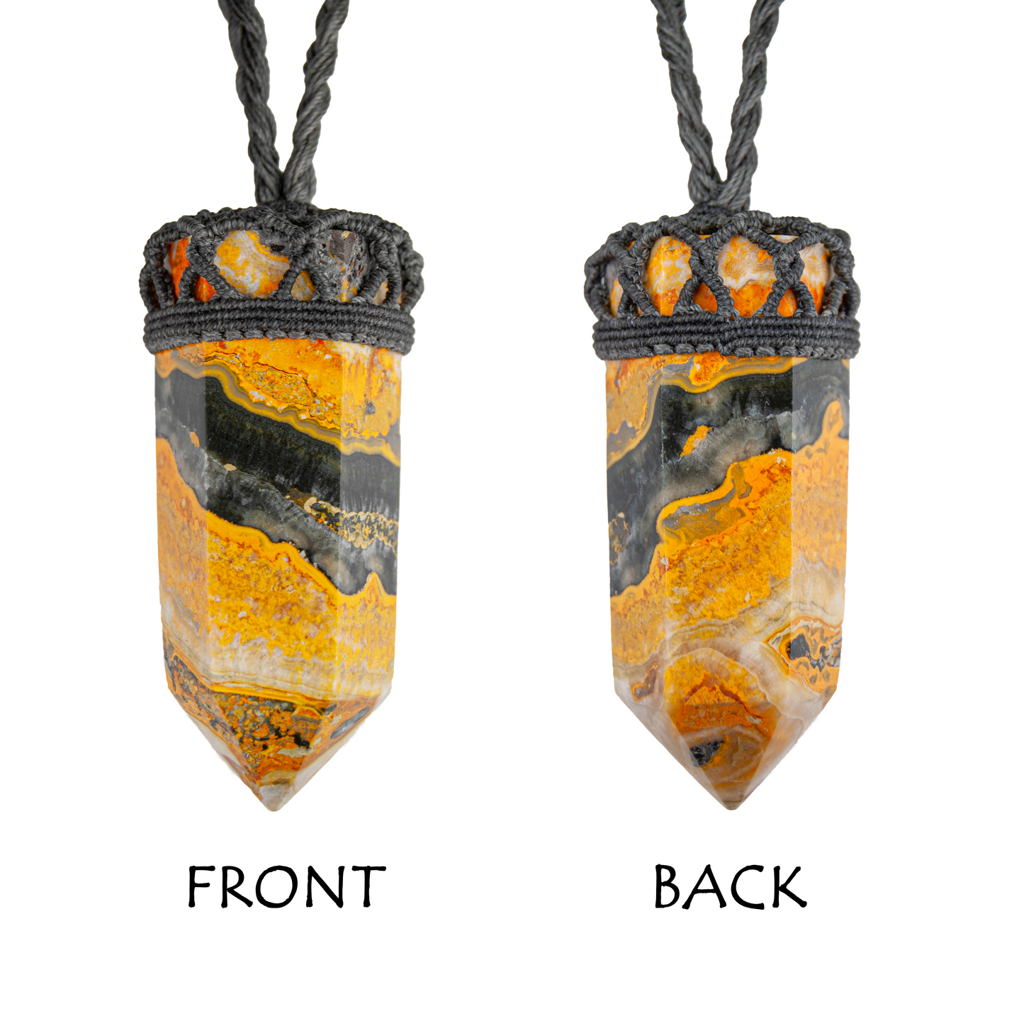 Bumblebee Jasper Grounding Pendant – Handmade Statement Necklace