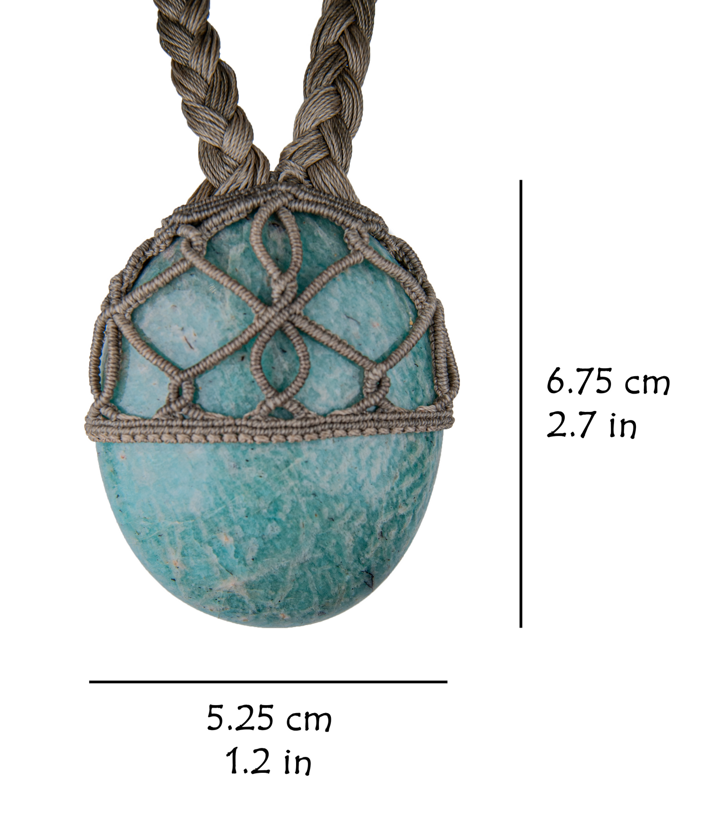 Soul Expression Amazonite Necklace – Handmade Heart and Throat Chakra Pendant