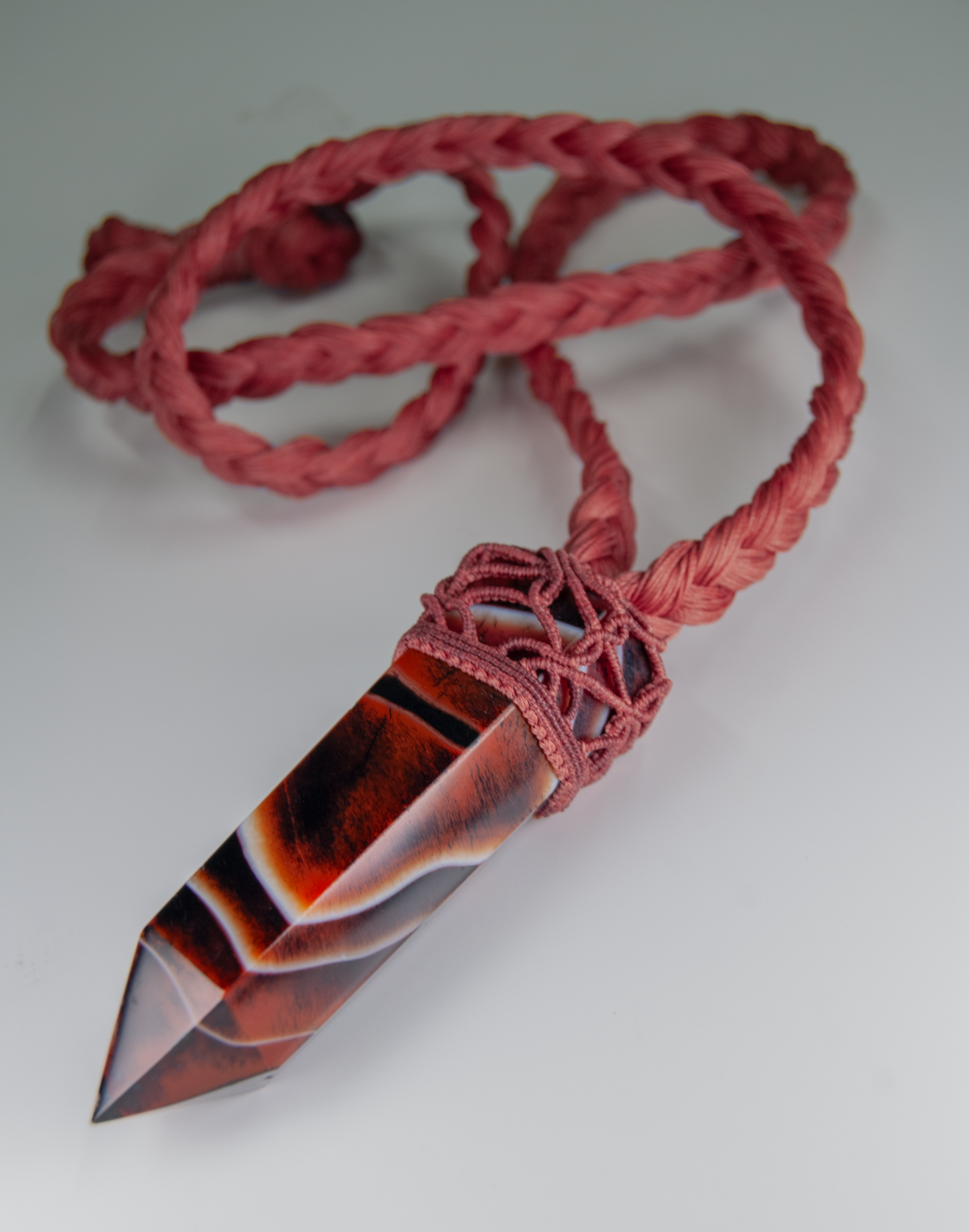 Warrior’s Heart Sardonyx Necklace – Handmade Grounding Power Pendant