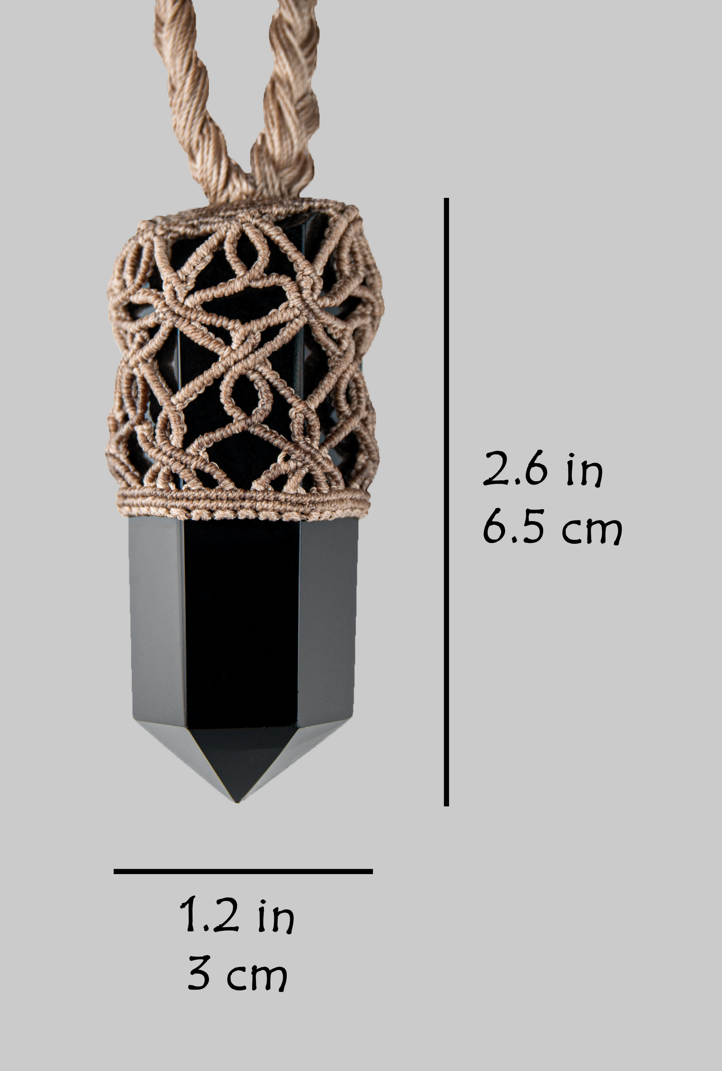 Dark Mirror Obsidian Necklace – Handmade Grounding Power Pendant