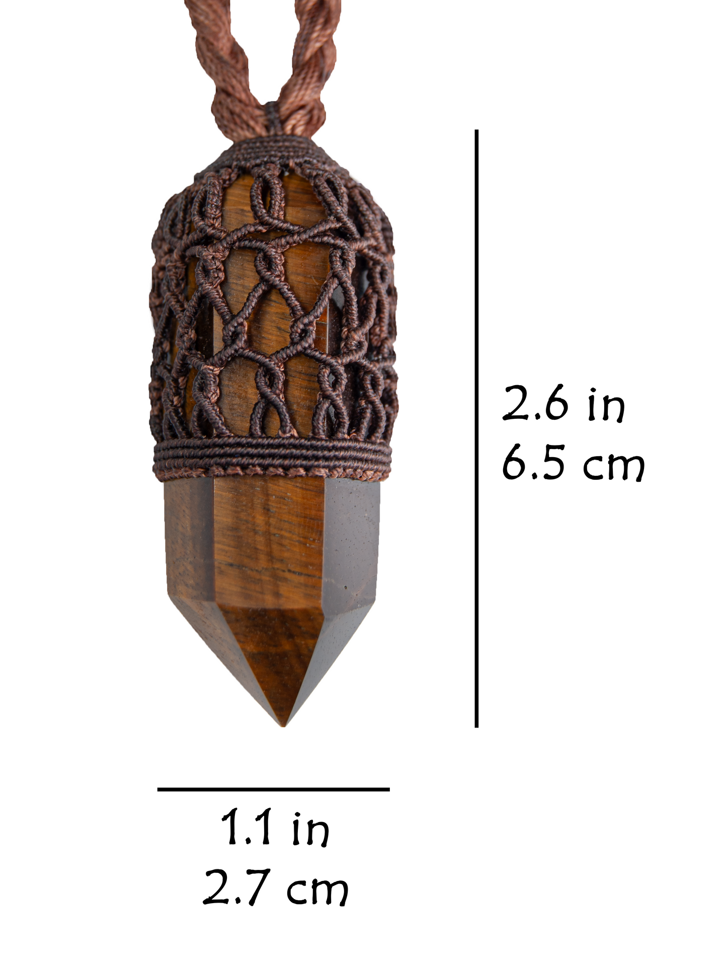 Grounded Strength Tiger’s Eye Necklace – Handmade Solar Plexus Energy Talisman