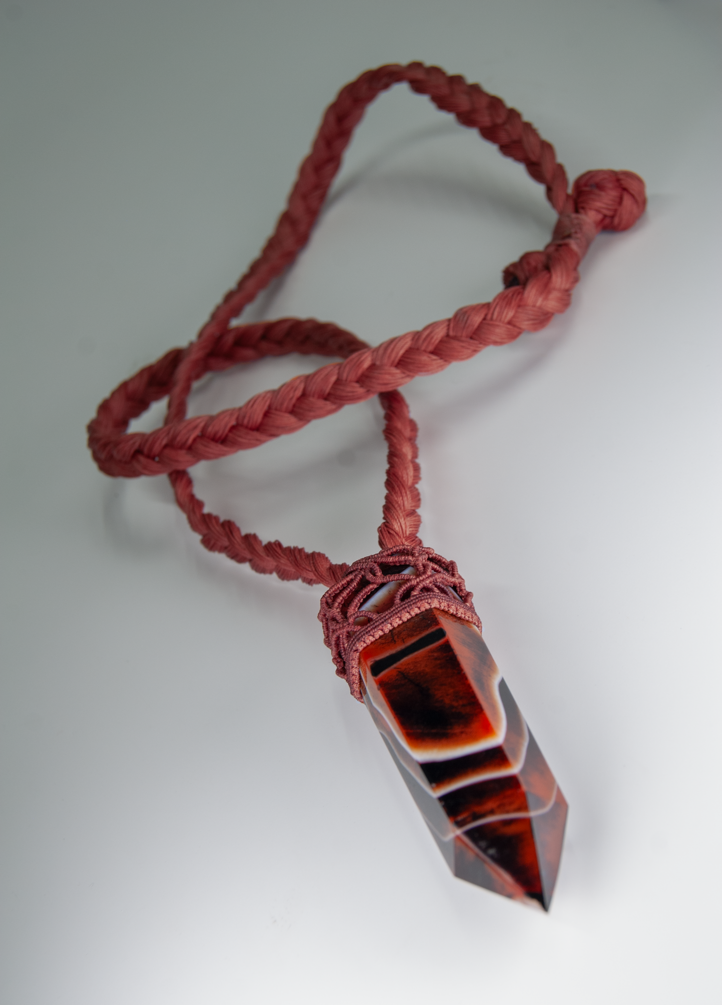 Warrior’s Heart Sardonyx Necklace – Handmade Grounding Power Pendant