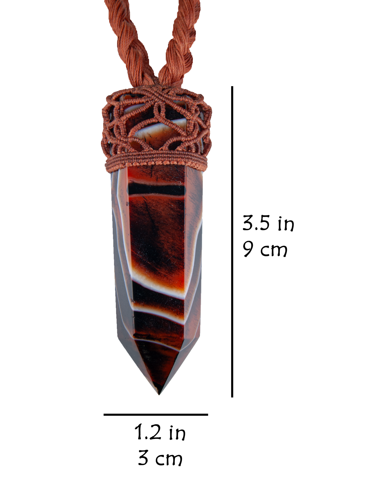 Warrior’s Heart Sardonyx Necklace – Handmade Grounding Power Pendant