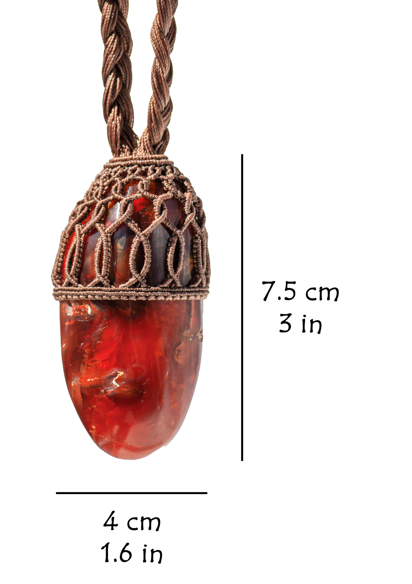 Sacral Fire Red Carnelian Necklace – Handmade Root and Sacral Chakra Power Pendant