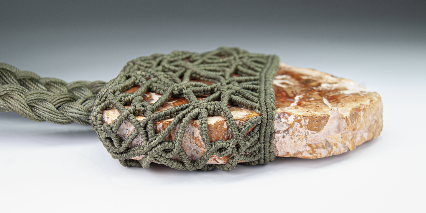 Abnormally Large Petrified Wood Pendant – Handmade Earth Energy Necklace