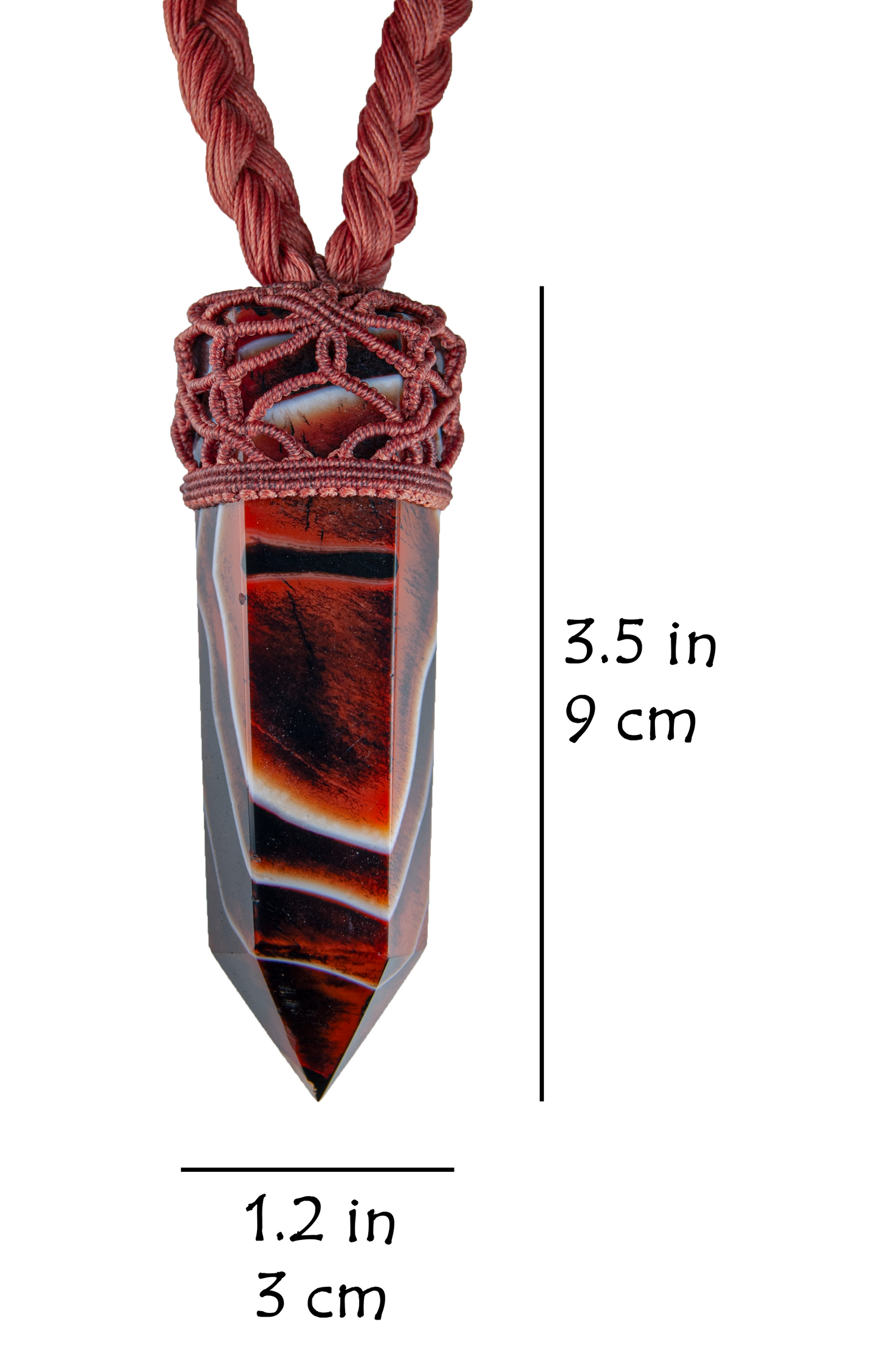 Warrior’s Heart Sardonyx Necklace – Handmade Grounding Power Pendant