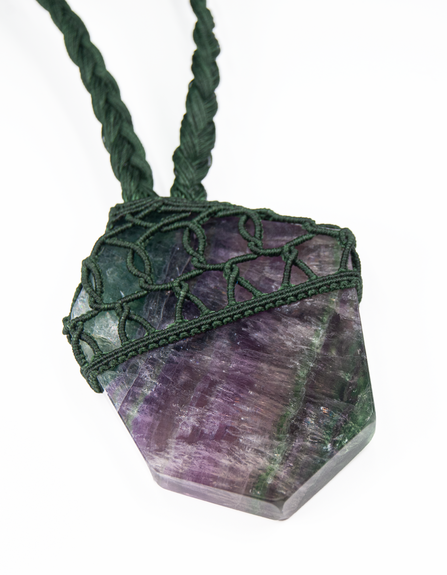 Clarity and Calm Fluorite Necklace - Healing Handmade Spiritual Pendant