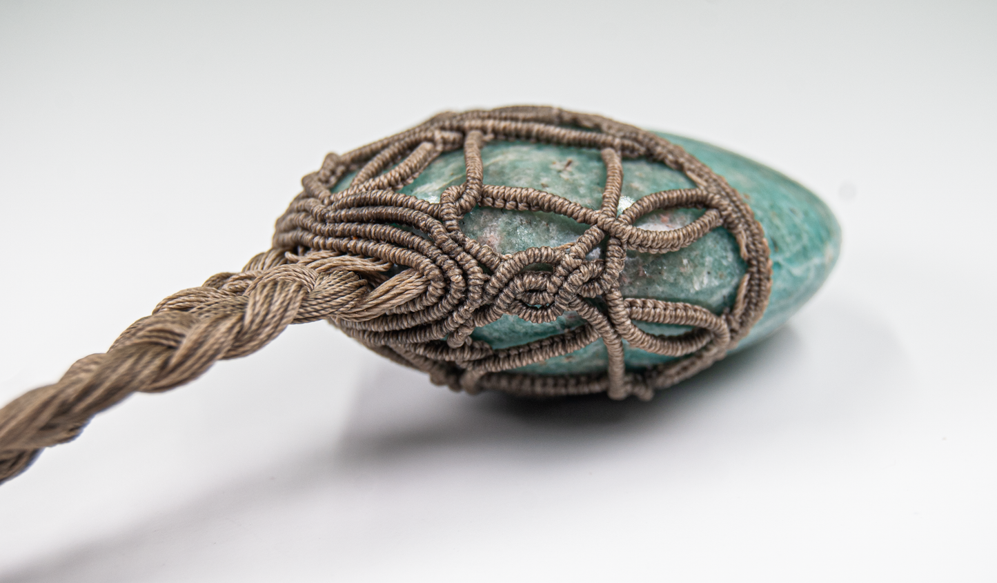 Soul Expression Amazonite Necklace – Handmade Heart and Throat Chakra Pendant