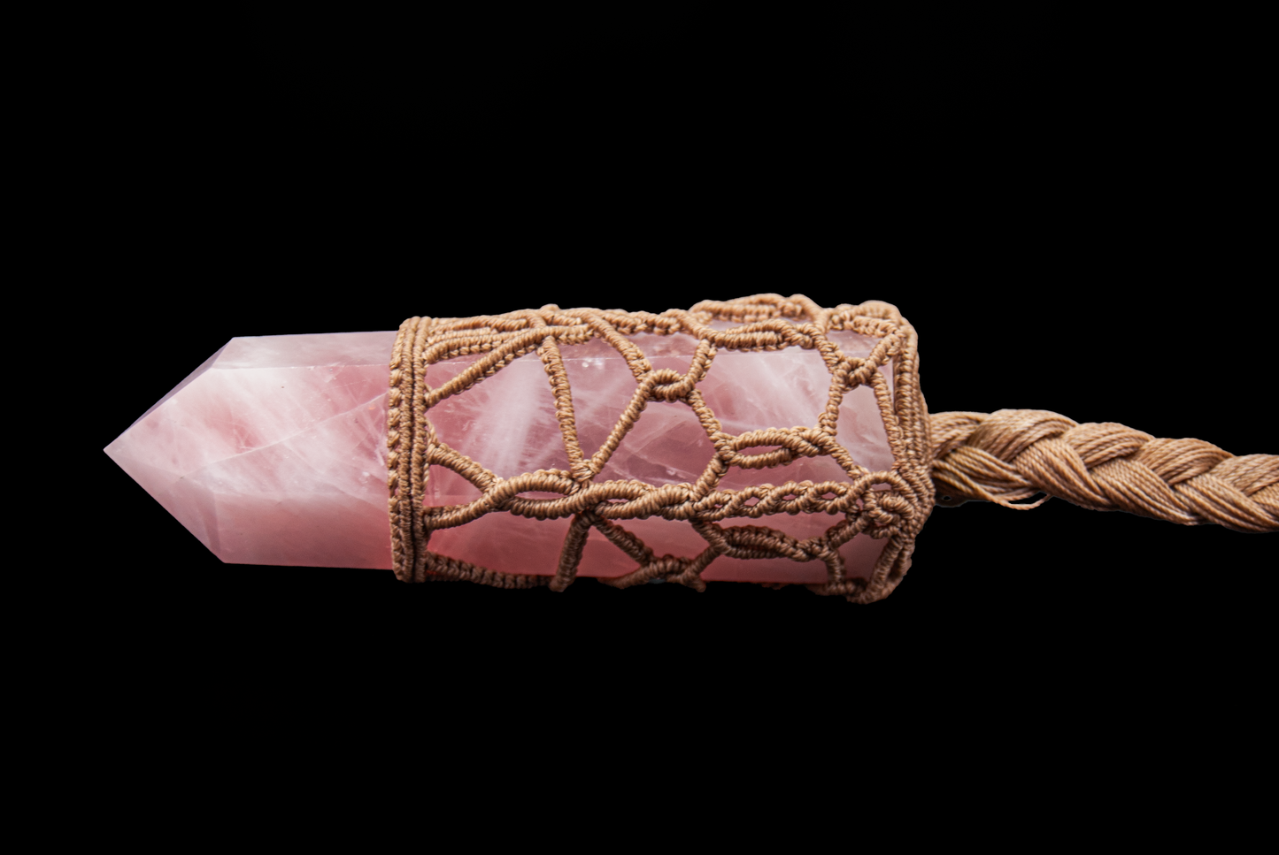 Sacred Rose Quartz Point Pendant – Handmade Healing Necklace