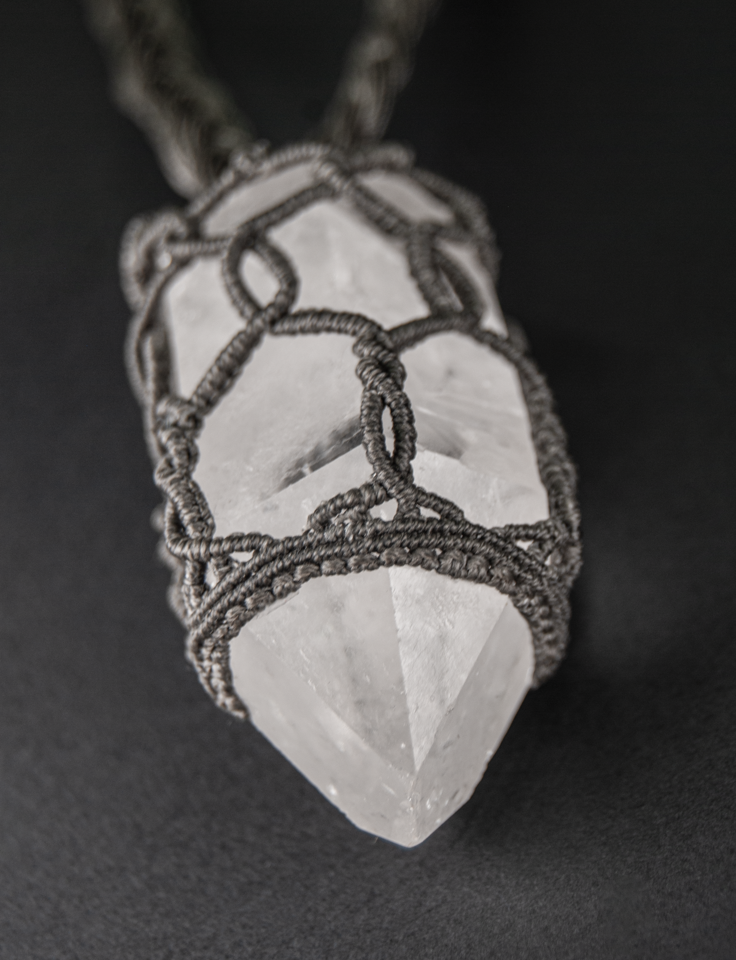 Primal Light Quartz Necklace – Handmade Raw Crown Chakra Talisman