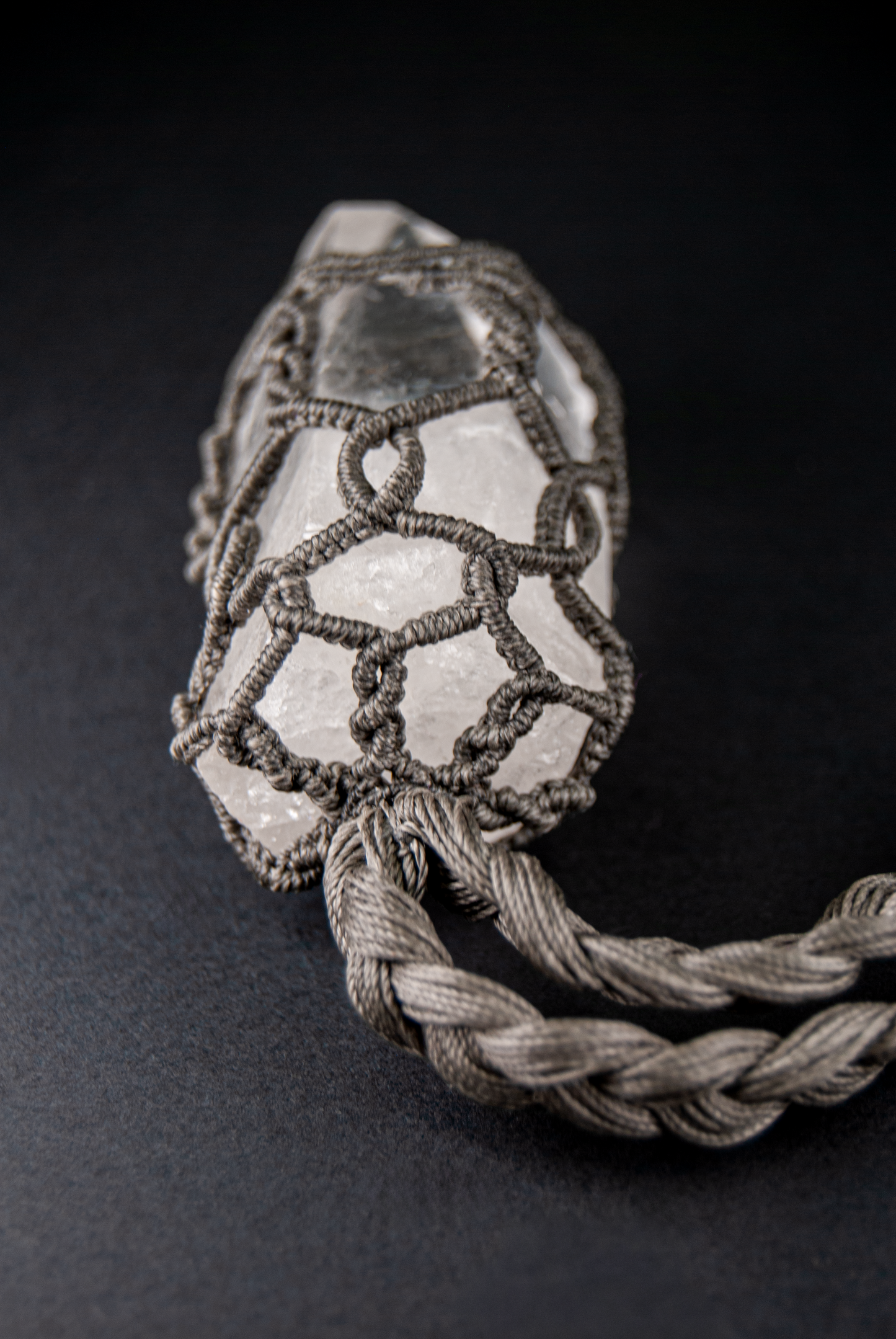 Primal Light Quartz Necklace – Handmade Raw Crown Chakra Talisman