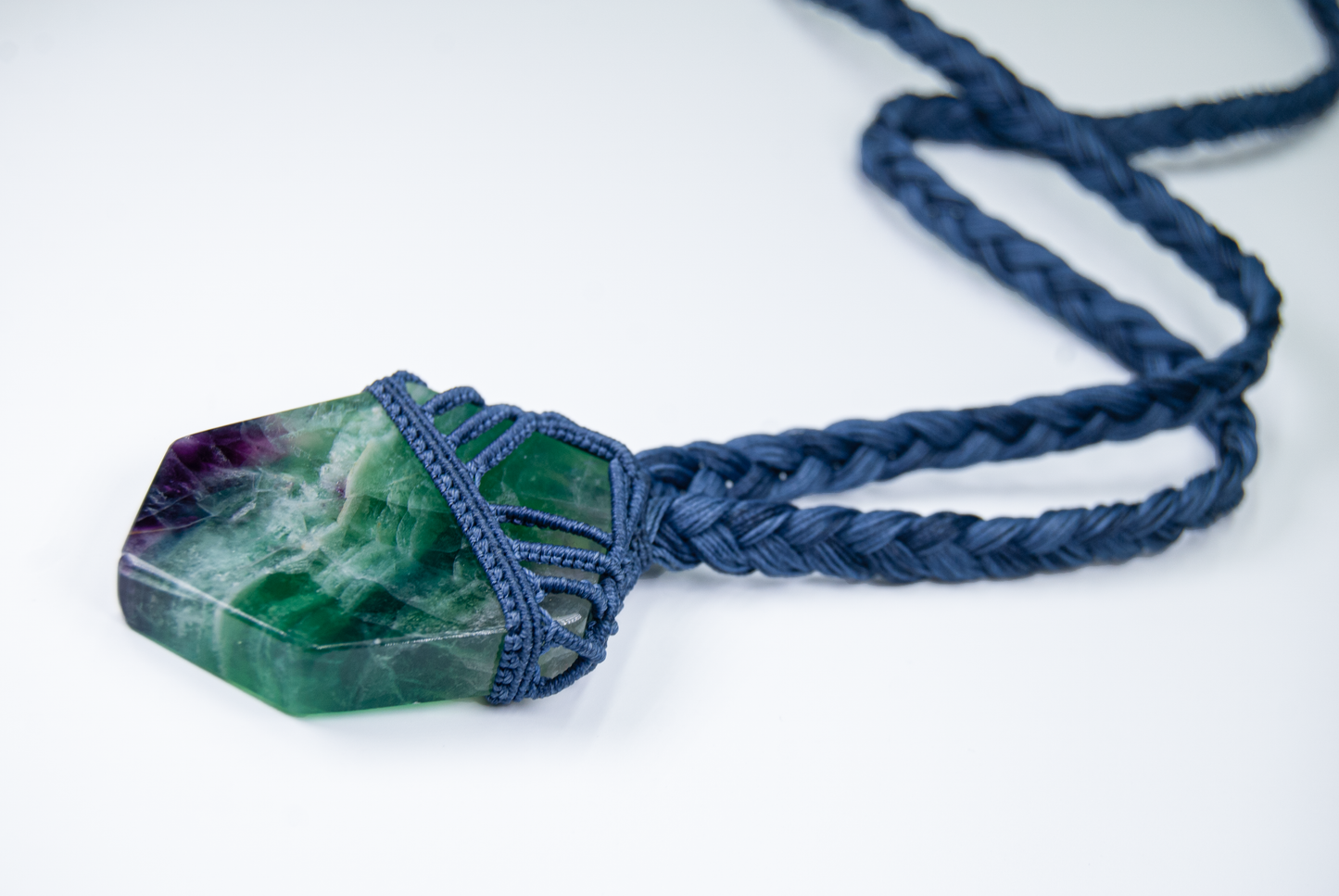 Soul Clarity Fluorite Pendant – Handmade Energy Necklace