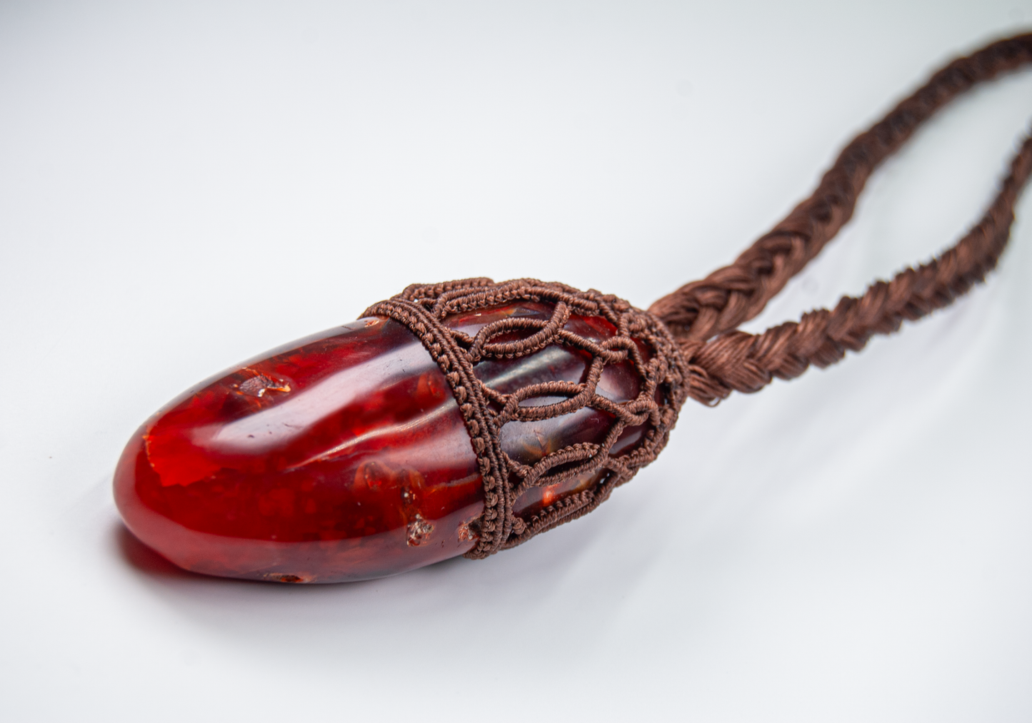 Sacral Fire Red Carnelian Necklace – Handmade Root and Sacral Chakra Power Pendant