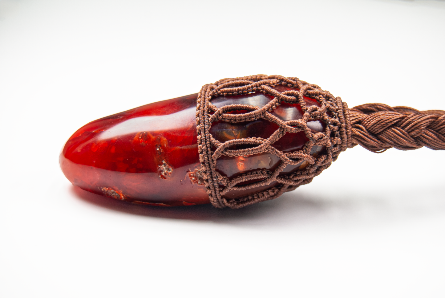 Sacral Fire Red Carnelian Necklace – Handmade Root and Sacral Chakra Power Pendant