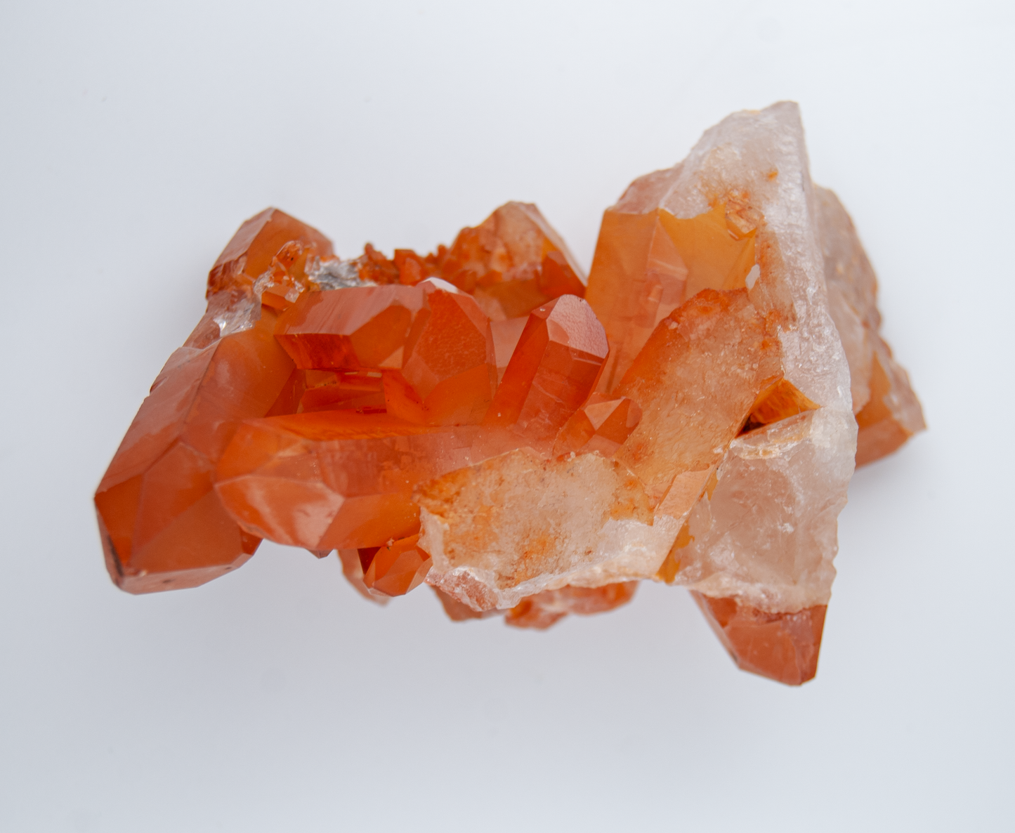 Fireborn Tangerine Quartz Cluster Pendant – Handmade Energetic Statement Talisman