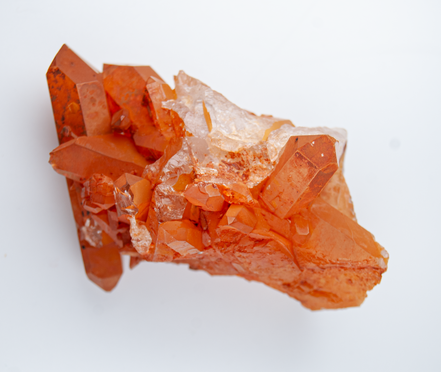 Fireborn Tangerine Quartz Cluster Pendant – Handmade Energetic Statement Talisman