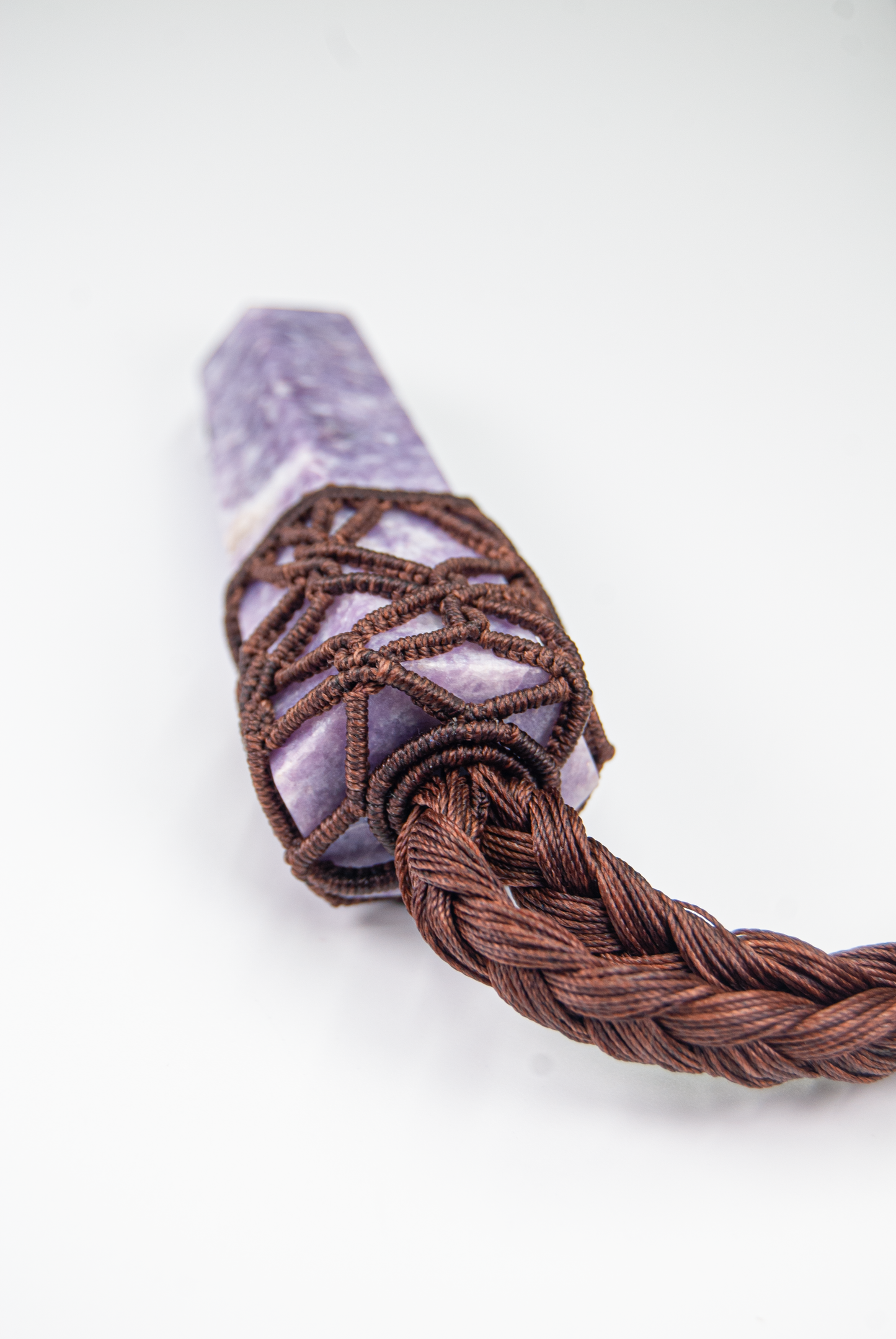 Lepidolite Point Necklace – Handmade Emotional Healing and Spiritual Growth Pendant