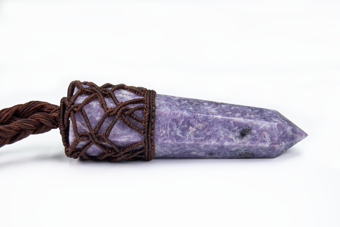 Lepidolite Point Necklace – Handmade Emotional Healing and Spiritual Growth Pendant