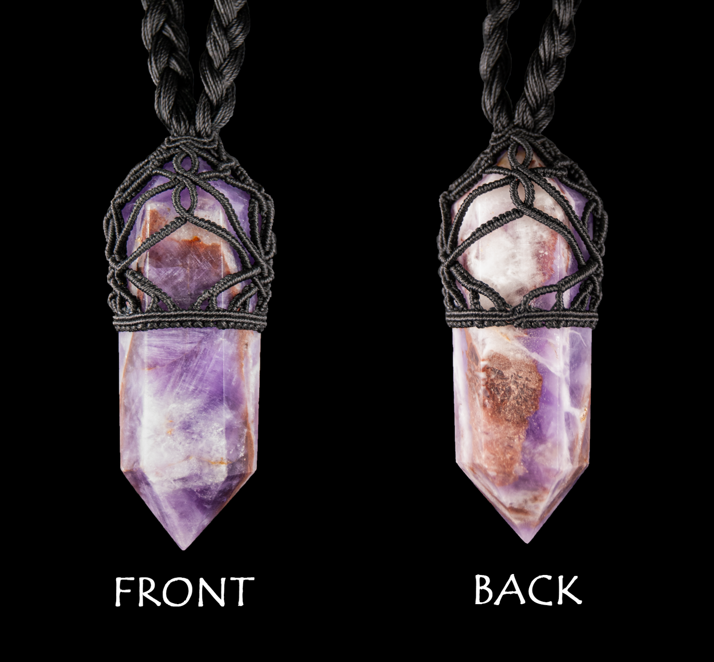 Soul Wisdom Amethyst Necklace – Handmade Crown Chakra Talisman
