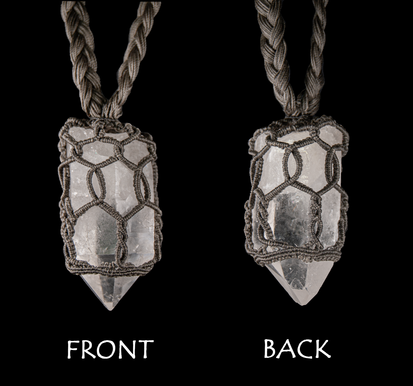 Primal Light Quartz Necklace – Handmade Raw Crown Chakra Talisman