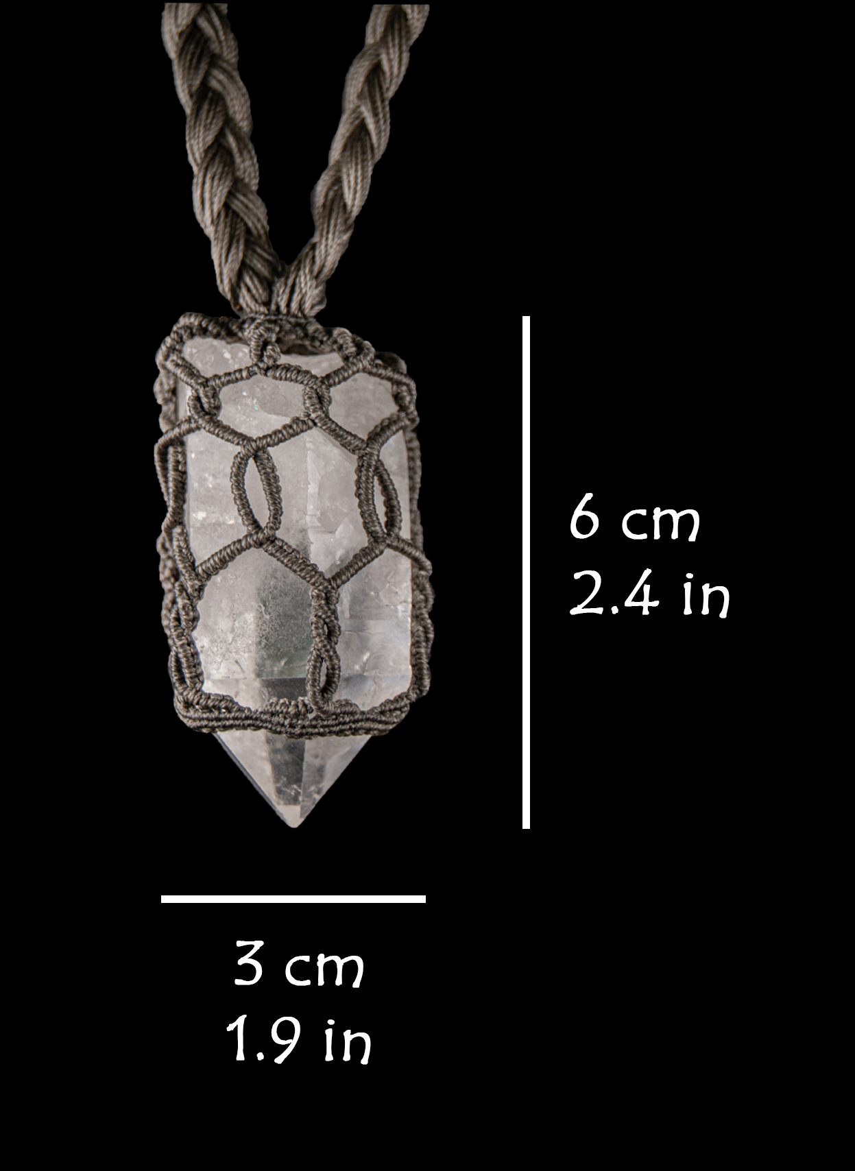 Primal Light Quartz Necklace – Handmade Raw Crown Chakra Talisman