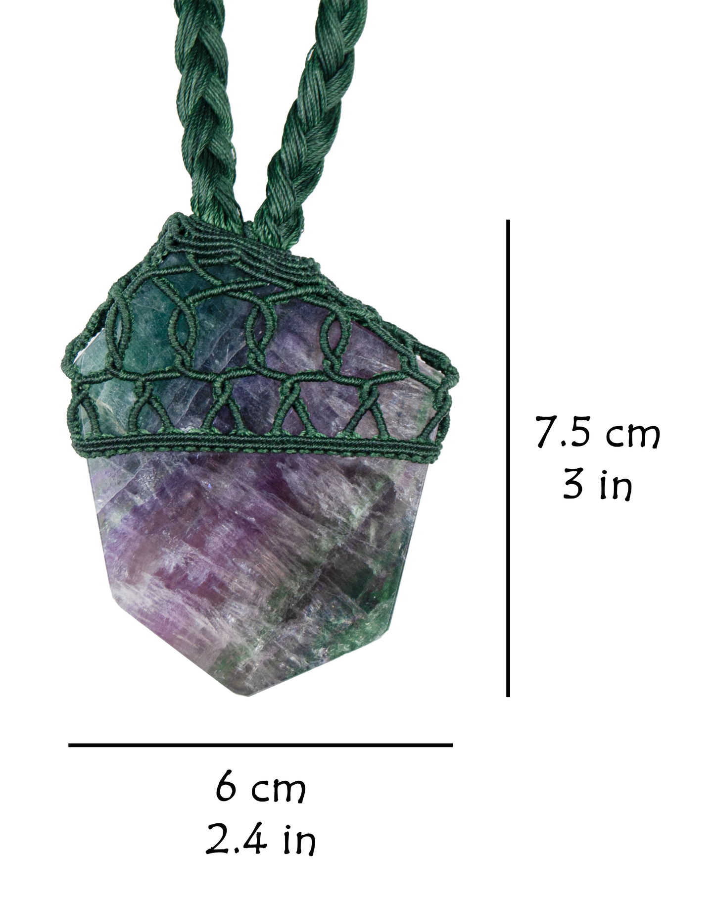 Clarity and Calm Fluorite Necklace - Healing Handmade Spiritual Pendant